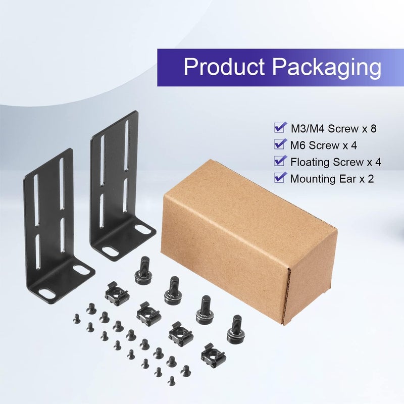 PhyinLan Rack Mount Kit Universal Adjustable 19 Inch Rack Ears for HP/ProCurve/Aruba/OfficeConnect/HPE and Other Switches - Image 4